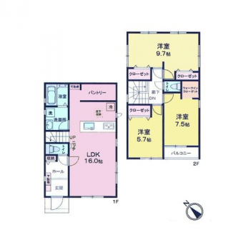 �Ԏ��}�i�̂P�ˌ��j�@3LDK