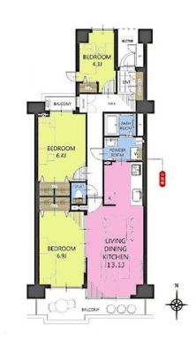 �Ԏ��}�i�̂P�}���V�����j�@3LDK