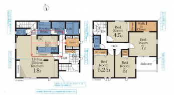 �Ԏ��}�i�̂P�ˌ��j�@4LDK