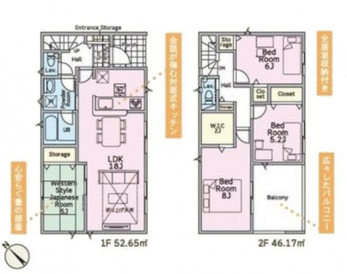 �Ԏ��}�i�̂P�ˌ��j�@4LDK