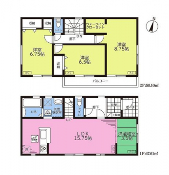 �Ԏ��}�i�̂P�ˌ��j�@4LDK