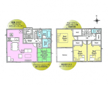 �Ԏ��}�i�̂P�ˌ��j�@4LDK