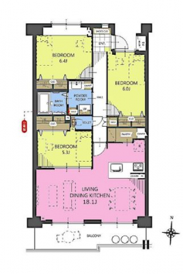 �Ԏ��}�i�̂P�}���V�����j�@3LDK