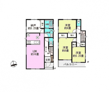 �Ԏ��}�i�̂P�ˌ��j�@3SLDK