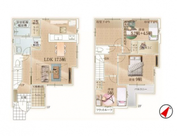 �Ԏ��}�i�̂P�ˌ��j�@3LDK