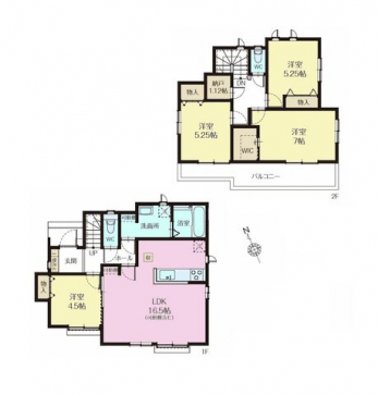 �Ԏ��}�i�̂P�ˌ��j�@4LDK