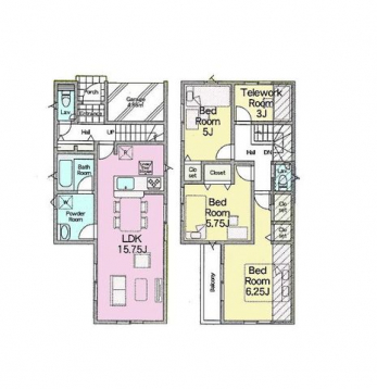 �Ԏ��}�i�̂P�ˌ��j�@3LDK