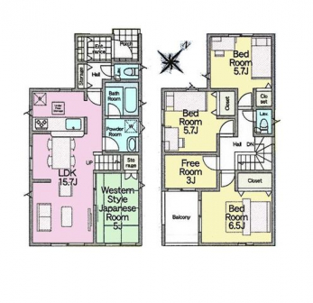 �Ԏ��}�i�̂P�ˌ��j�@4LDK