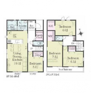 �Ԏ��}�i�̂P�ˌ��j�@4LDK