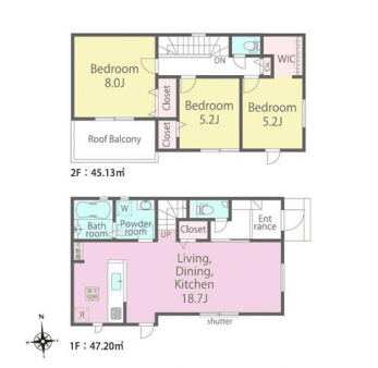 �Ԏ��}�i�̂P�ˌ��j�@3LDK