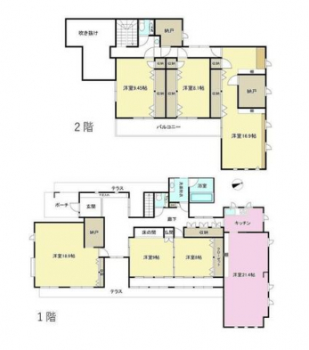 �Ԏ��}�i�̂P�ˌ��j�@6LDK