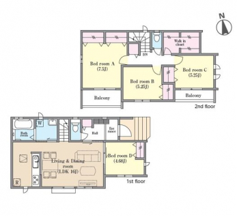 �Ԏ��}�i�̂P�ˌ��j�@4LDK