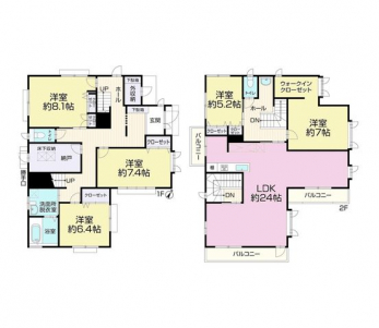 �Ԏ��}�i�̂P�ˌ��j�@5SLDK