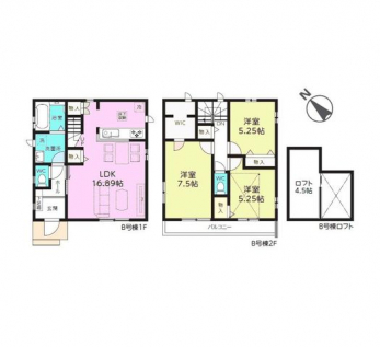 �Ԏ��}�i�̂P�ˌ��j�@4LDK�{WIC�{���t�g