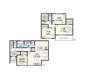 �Ԏ��}�i�̂P�ˌ��j�@4LDK�{WIC