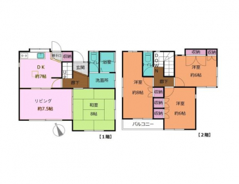 �Ԏ��}�i�̂P�ˌ��j�@4LDK