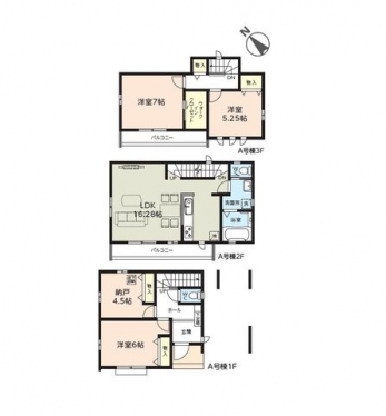 �Ԏ��}�i�̂P�ˌ��j�@3SLDK