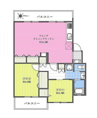 �Ԏ��}�i�̂P�}���V�����j�@2LDK