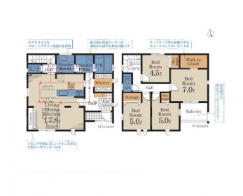 �Ԏ��}�i�̂P�ˌ��j�@4LDK�{WIC