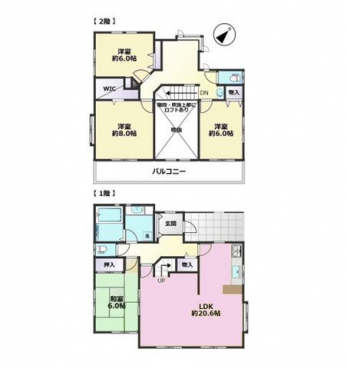 �Ԏ��}�i�̂P�ˌ��j�@4LDK