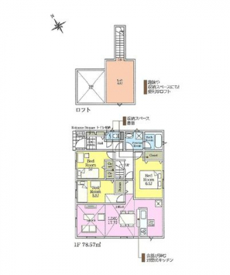 �Ԏ��}�i�̂P�ˌ��j�@3LDK�{���t�g