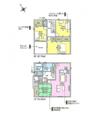 �Ԏ��}�i�̂P�ˌ��j�@4LDK