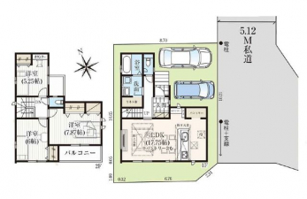 �Ԏ��}�i�̂P�ˌ��j�@3LDK