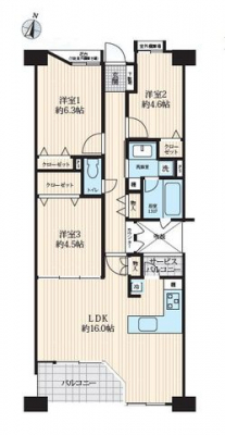 �Ԏ��}�i�̂P�}���V�����j�@3LDK