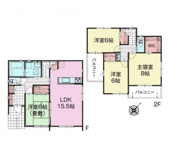 �Ԏ��}�i�̂P�ˌ��j�@4LDK